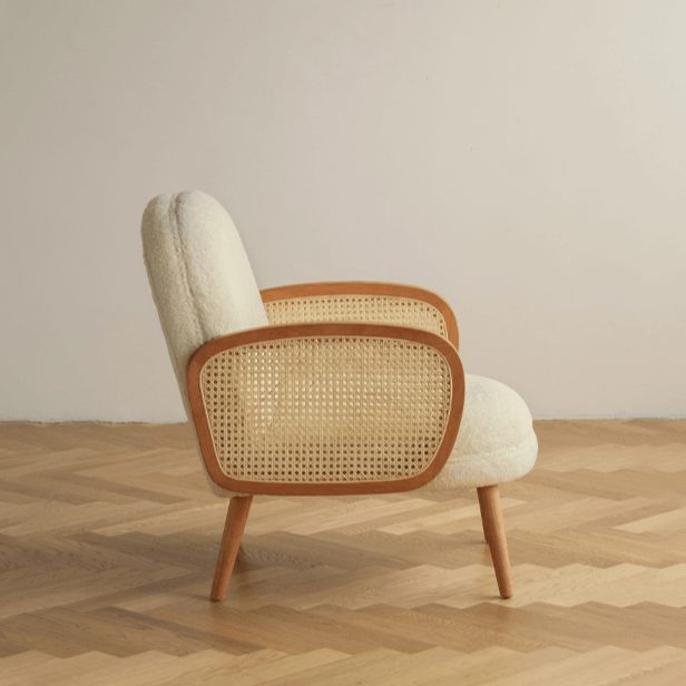 Ela Rattan Arm Lounge Chair - HomeCozify