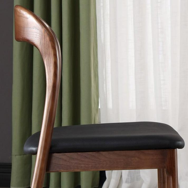 Emil Solid Wood Pedestal Dining Chair (Set of 2) - HomeCozify