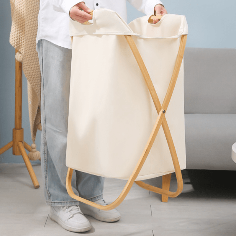 Enim Bamboo Laundry Basket - HomeCozify