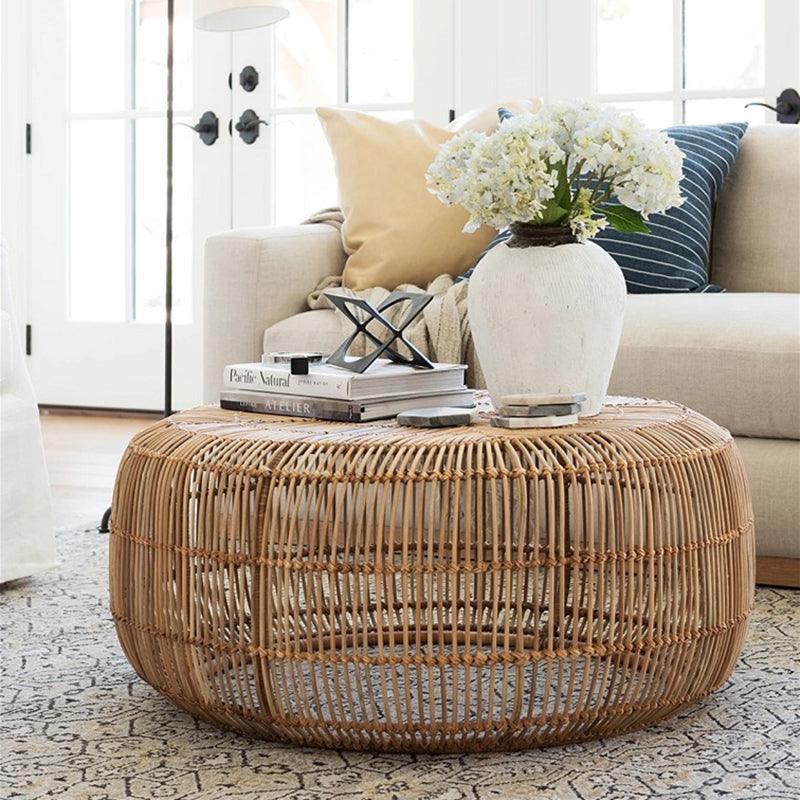 Enzo Hand-woven Rattan Coffee Table - HomeCozify