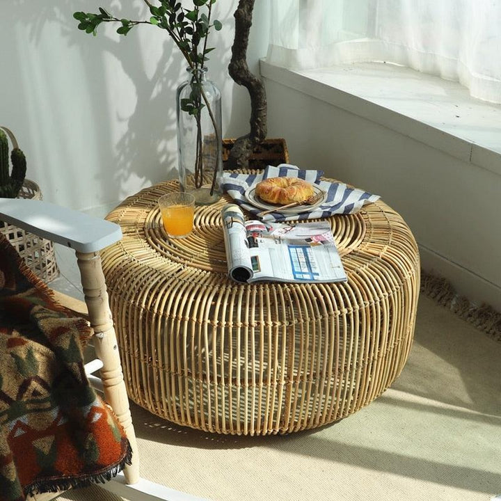 Enzo Hand-woven Rattan Coffee Table - HomeCozify