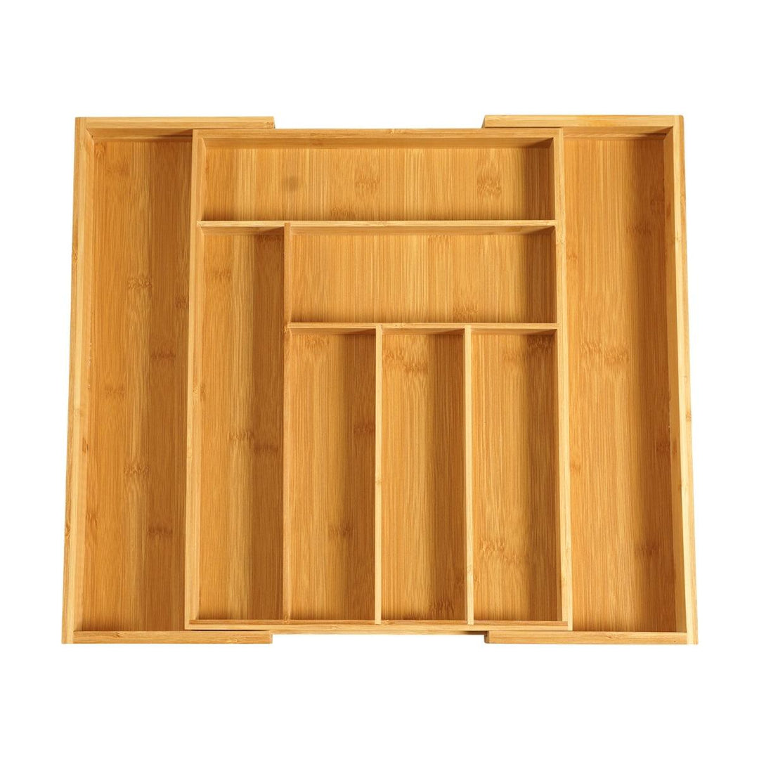 Extendible Bamboo kitchen drawer organizer - HomeCozify