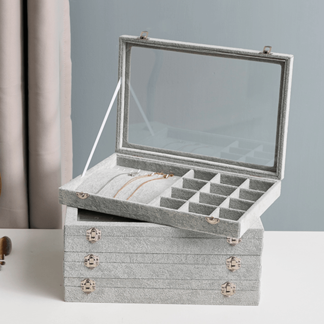 Faux Glass Top Jewelry Box - HomeCozify