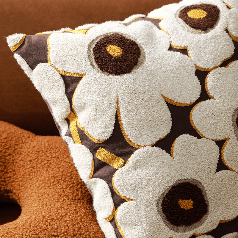 Flowers Throw Pillow Cover & Insert - HomeCozify