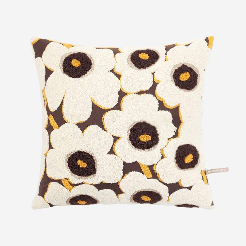 Flowers Throw Pillow Cover & Insert - HomeCozify