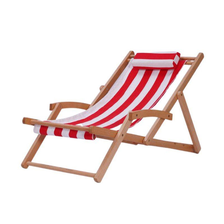 Foldable Solid Beachwood Chair - HomeCozify