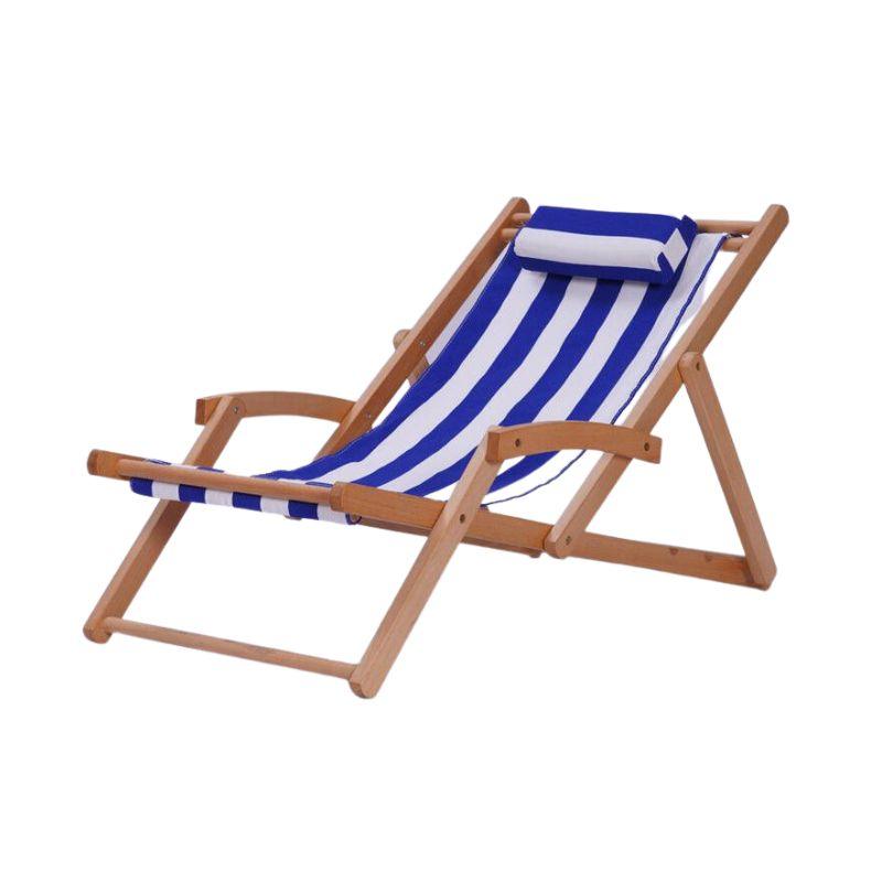 Foldable Solid Beachwood Chair - HomeCozify