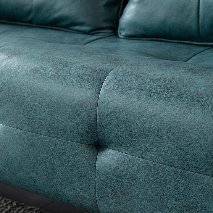 Gioele Faux Leather Square Arm Sofa - HomeCozify