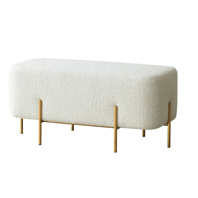 Halina Rectangle Ottoman - HomeCozify