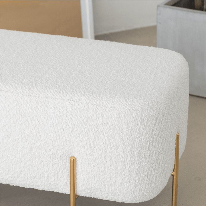 Halina Rectangle Ottoman - HomeCozify