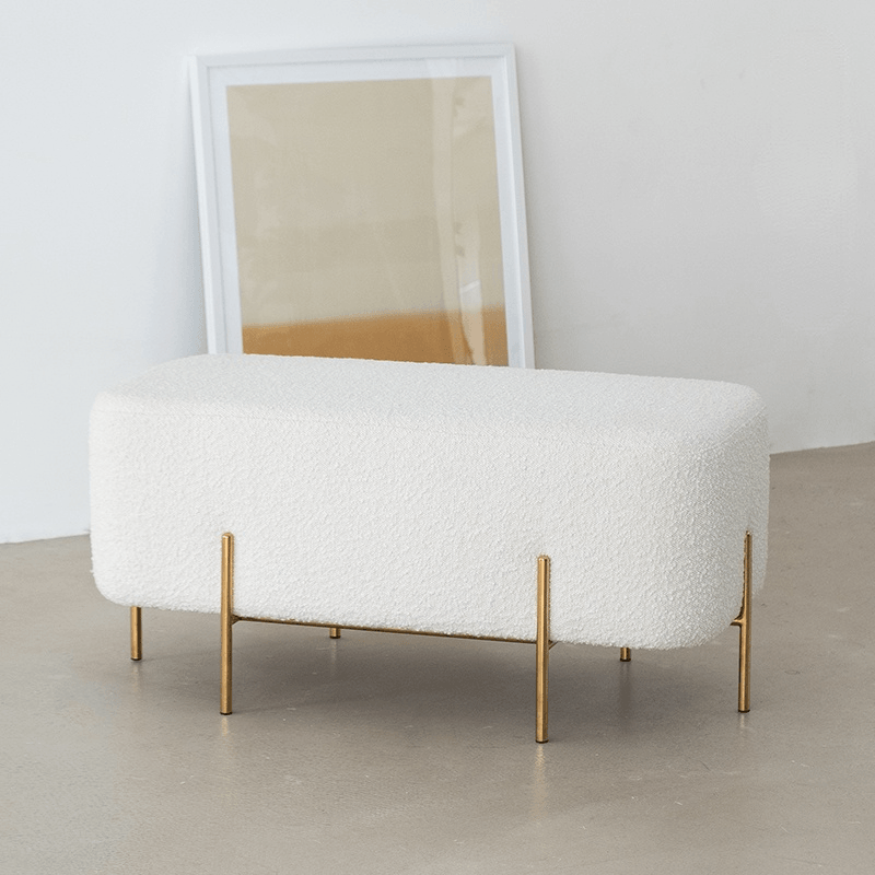 Halina Rectangle Ottoman - HomeCozify