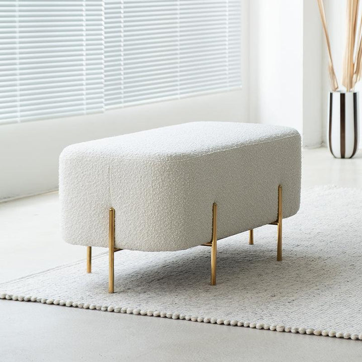 Halina Rectangle Ottoman - HomeCozify