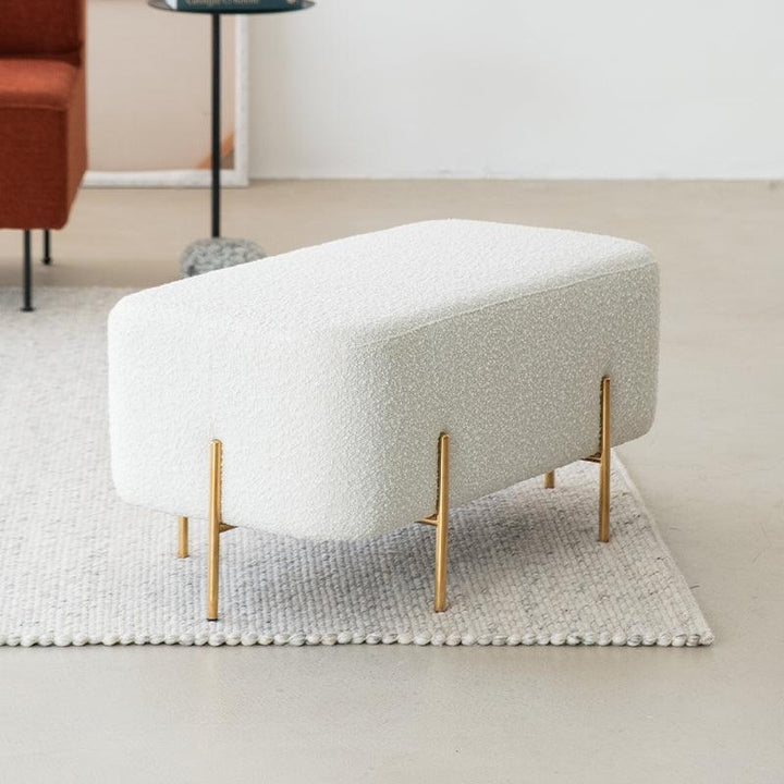 Halina Rectangle Ottoman - HomeCozify