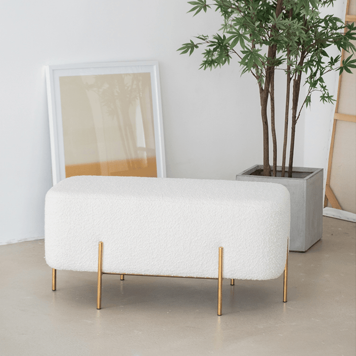 Halina Rectangle Ottoman - HomeCozify