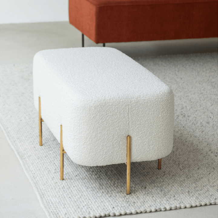 Halina Rectangle Ottoman - HomeCozify