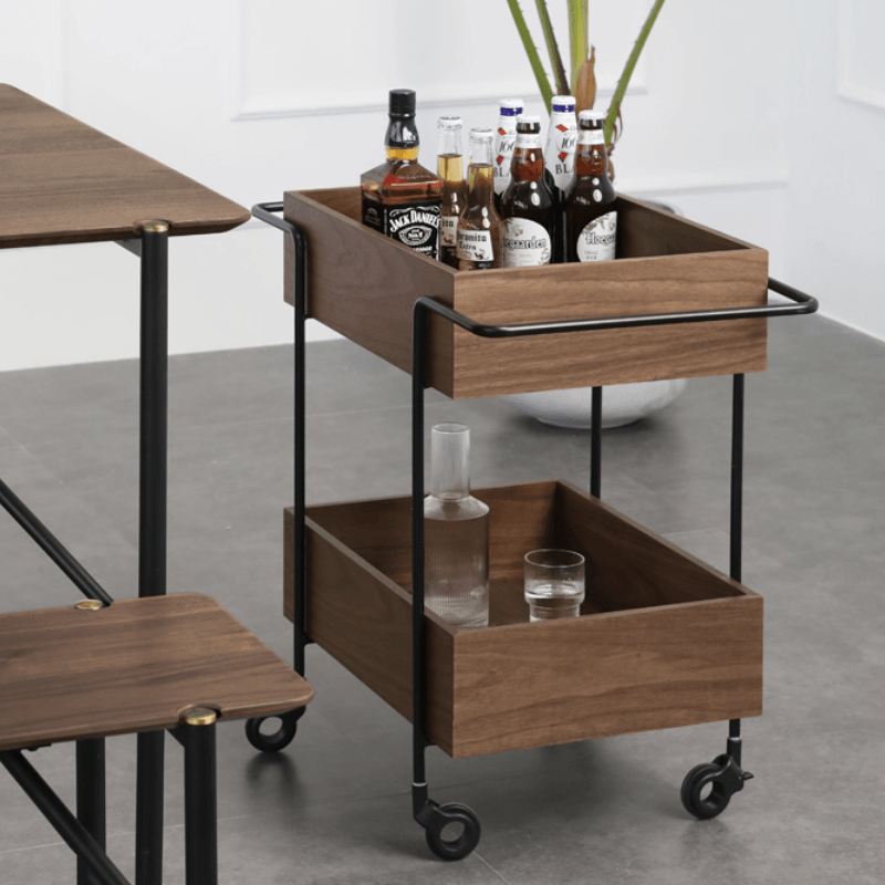 Imogen Wood Kitchen Trolley - HomeCozify