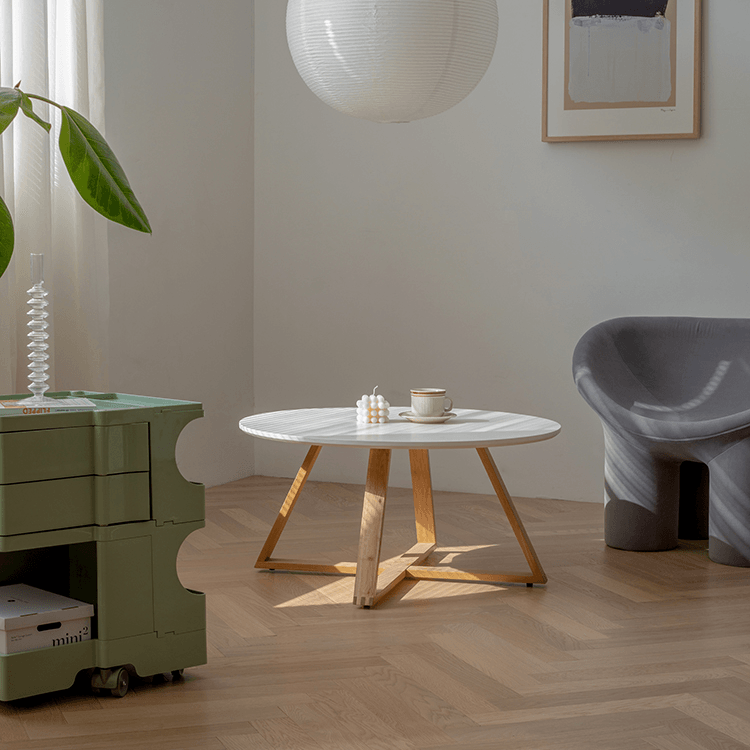 Irina Round Coffee Table - HomeCozify