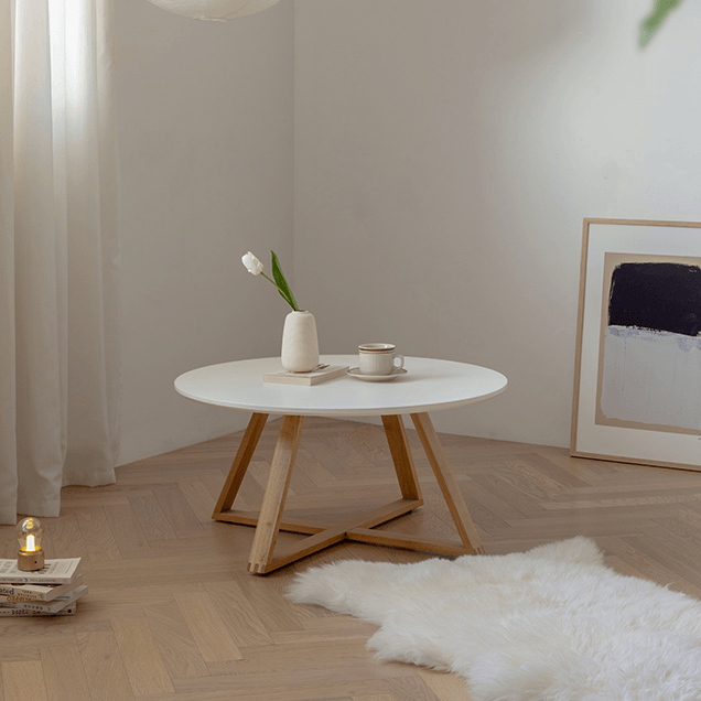 Irina Round Coffee Table - HomeCozify