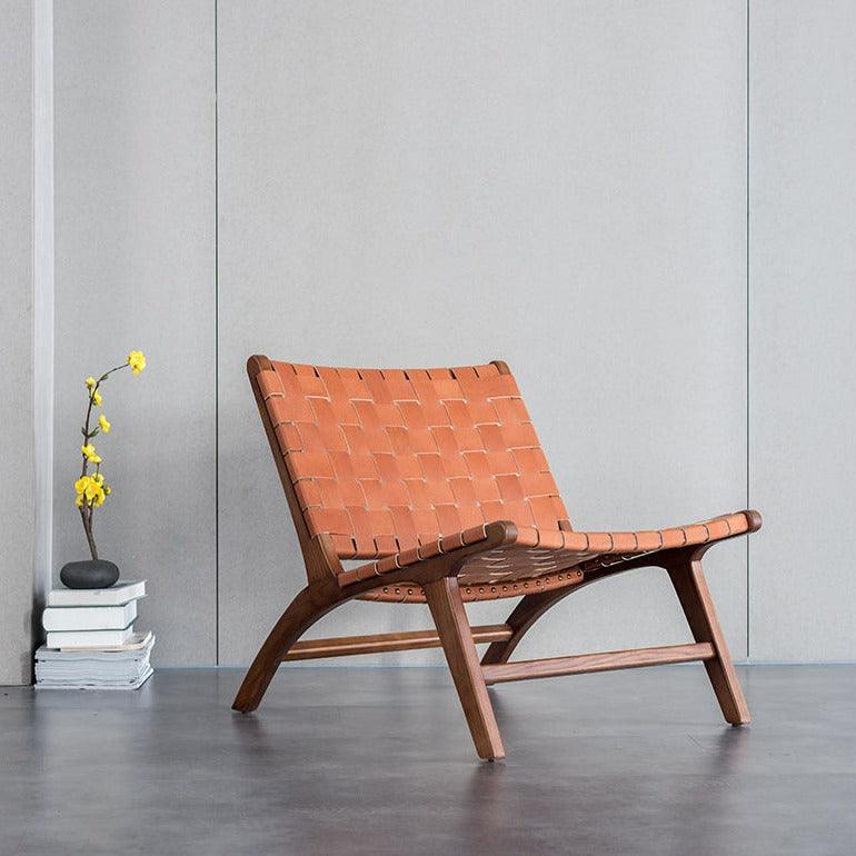 Ivana Leather Folding Chair - HomeCozify