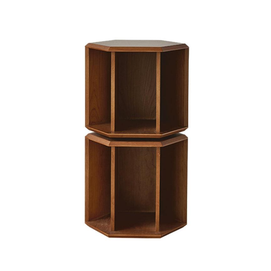 Janne Revolving Geometric Bookcase - HomeCozify