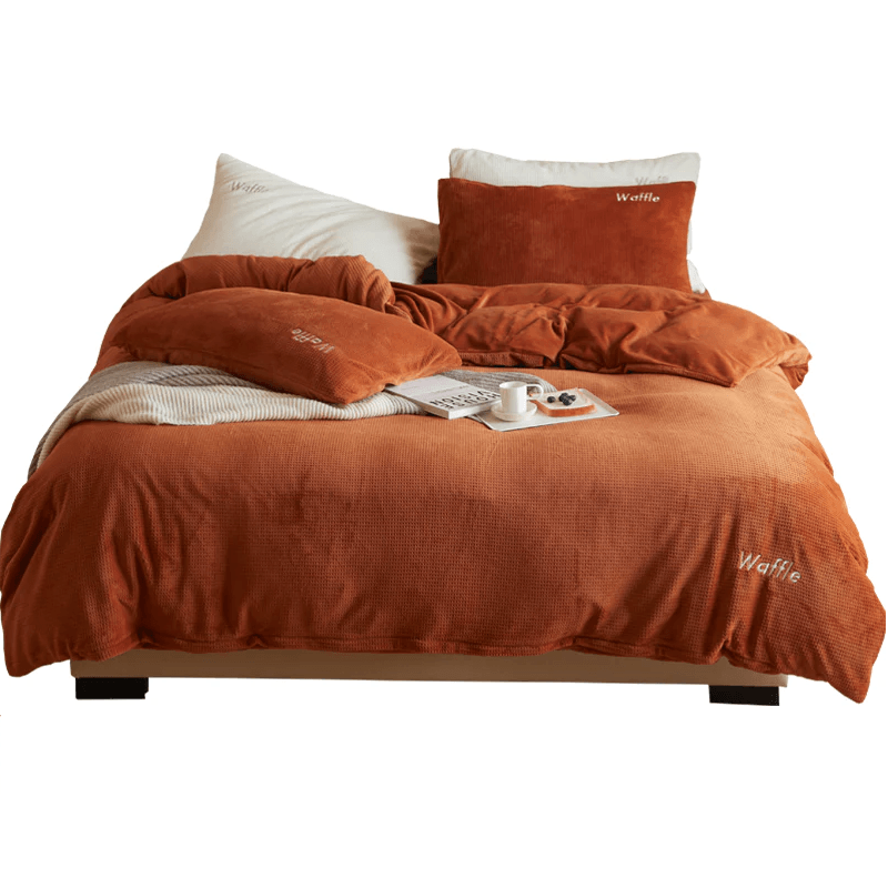 Janusz Coral Velvet Sheet Set - HomeCozify