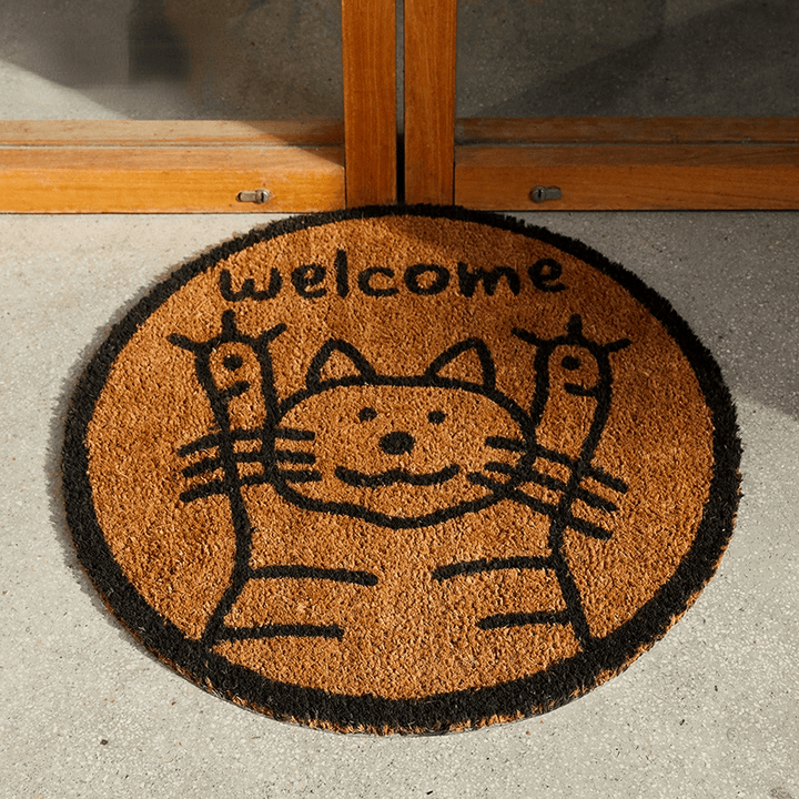 Jeanne Natural Coco Non-Slip Door Mat - HomeCozify