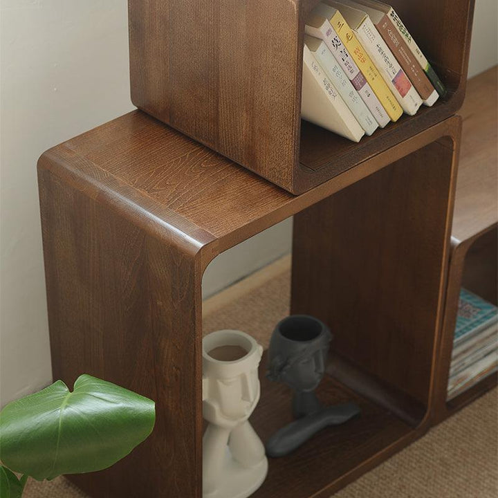 Kari Solid Wood Storage End Table - HomeCozify