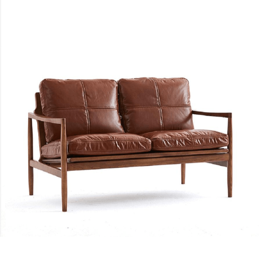 Karola Leather Sofa - HomeCozify