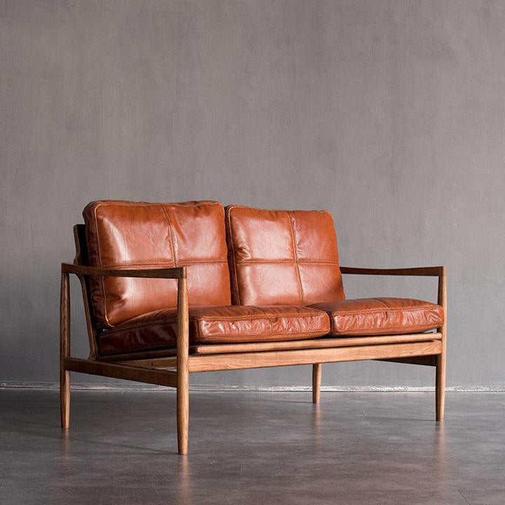 Karola Leather Sofa - HomeCozify