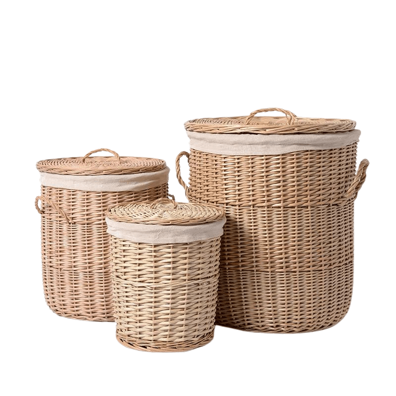 Kolos Rattan Laundry Basket(set of 3) - HomeCozify