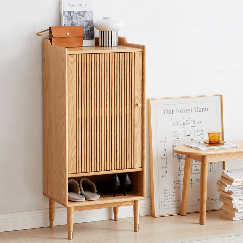 Lauren Solid Wood Shoe Cabinet - HomeCozify