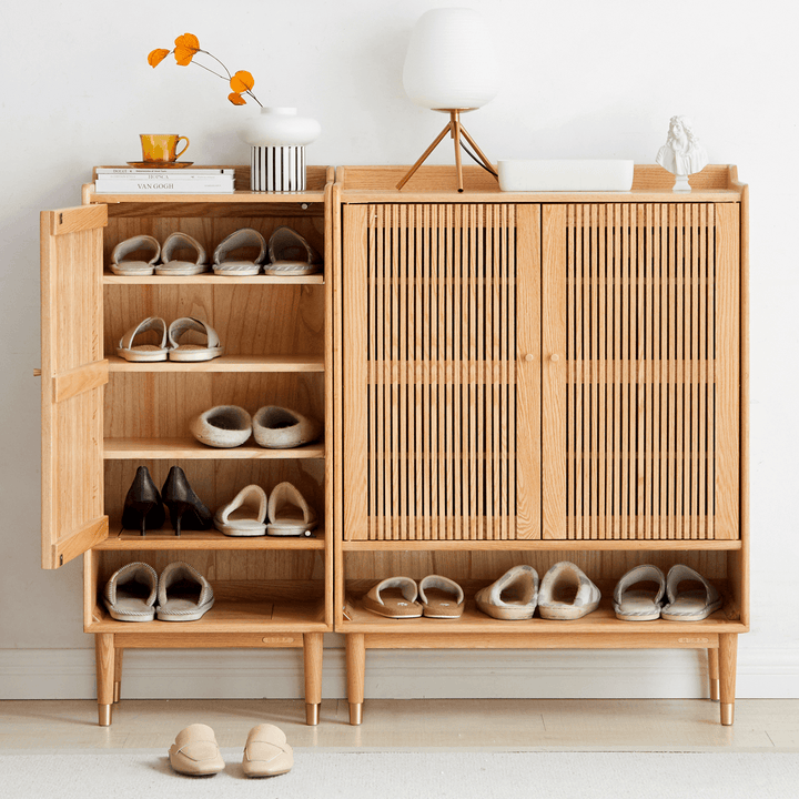 Lauren Solid Wood Shoe Cabinet - HomeCozify