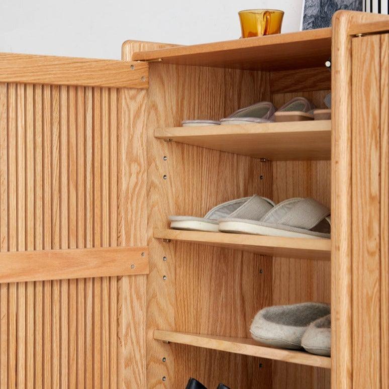 Lauren Solid Wood Shoe Cabinet - HomeCozify