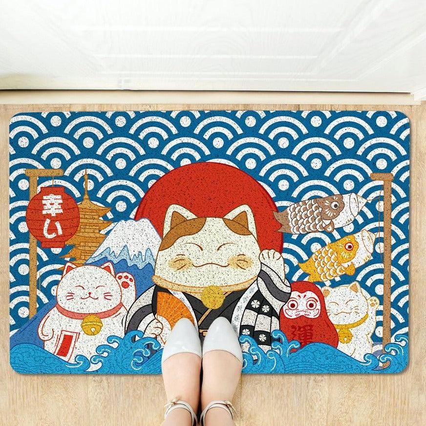 Lucky Cat Outdoor Rug - HomeCozify