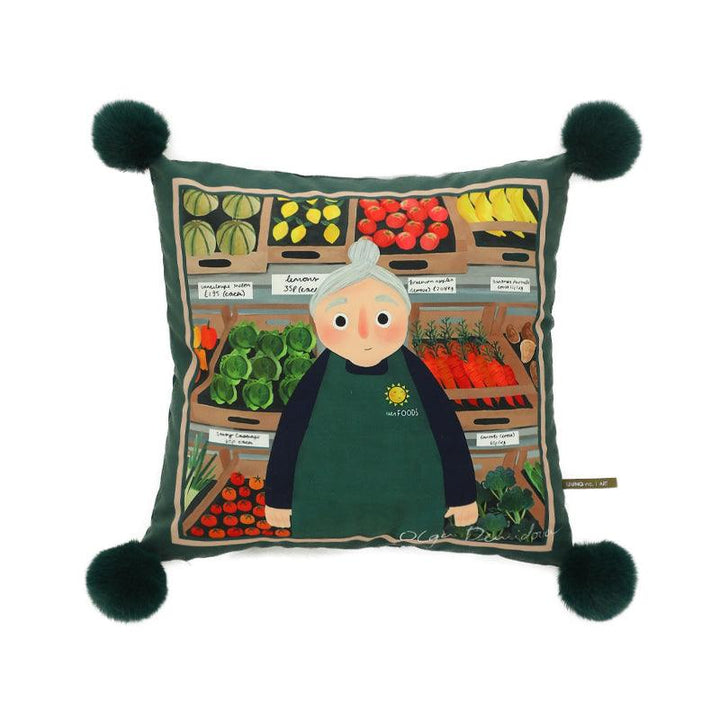 Market Designer Throw Pillow Cover & Insert - HomeCozify