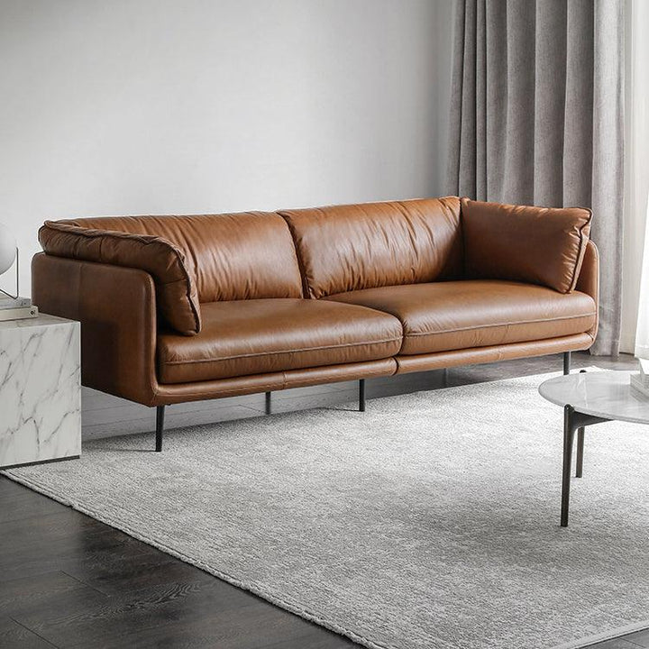 Milan Genuine Leather Sofa - HomeCozify