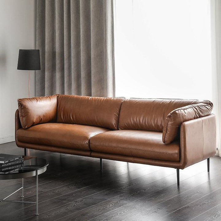 Milan Genuine Leather Sofa - HomeCozify