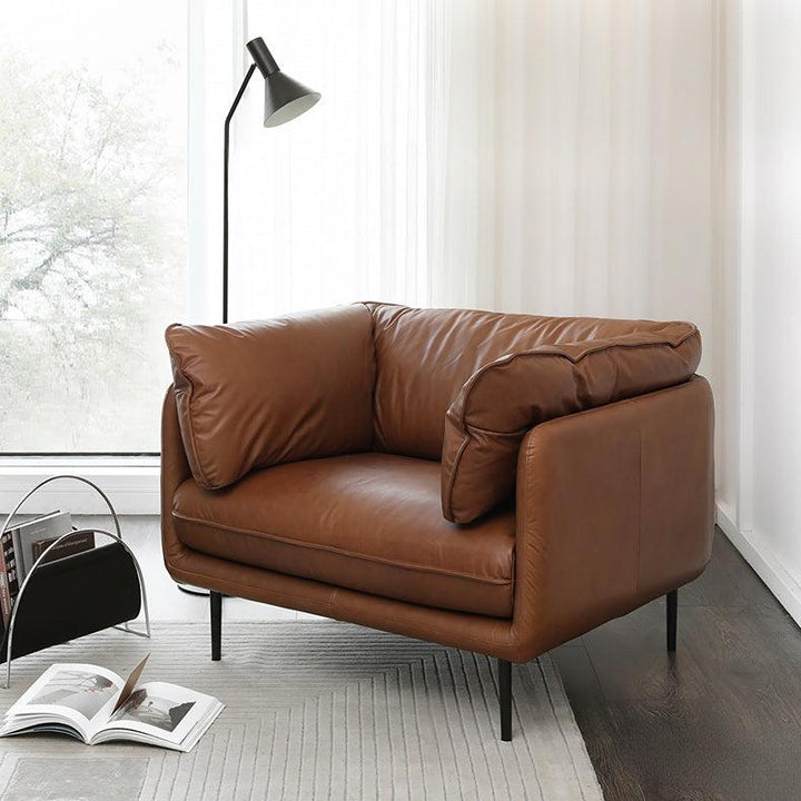 Milan Genuine Leather Sofa - HomeCozify