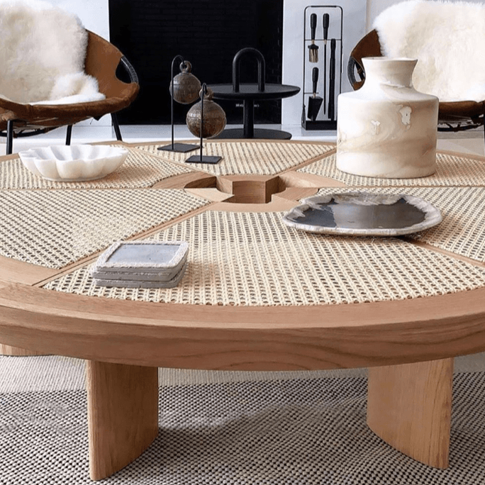 Nikolina Rattan Coffee Table - HomeCozify