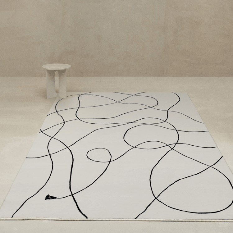 Pentele Abstract Gray Area Rug - HomeCozify