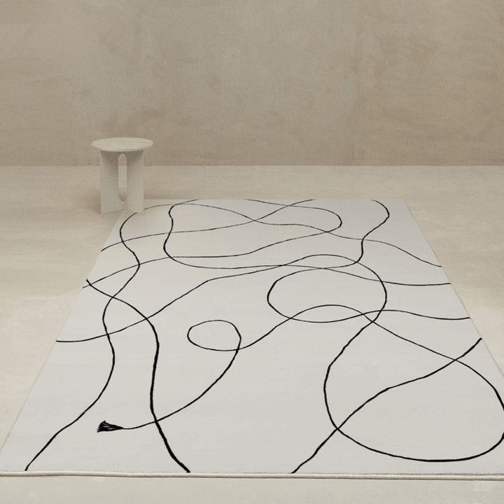 Pentele Abstract Gray Area Rug - HomeCozify