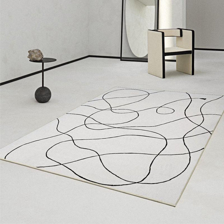 Pentele Abstract Gray Area Rug - HomeCozify