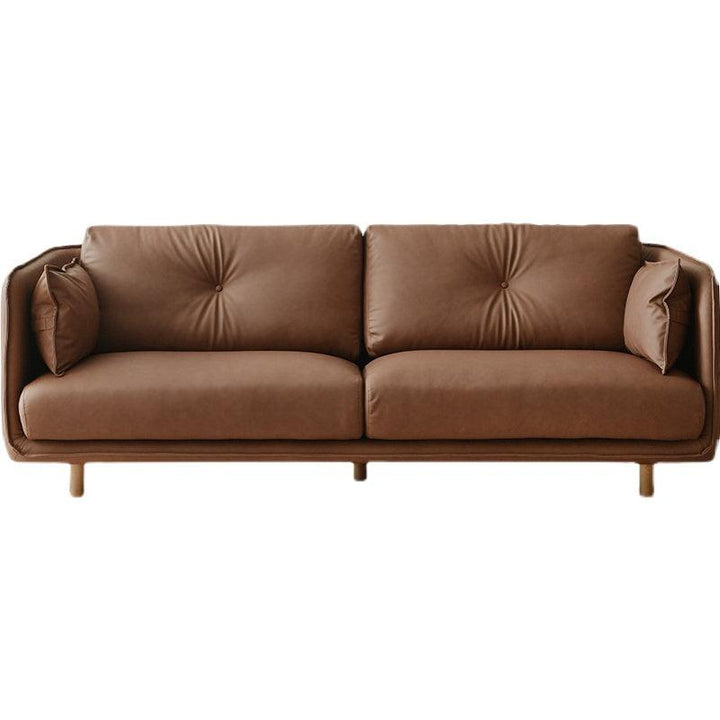 Petero Faux Leather Square Arm Sofa - HomeCozify