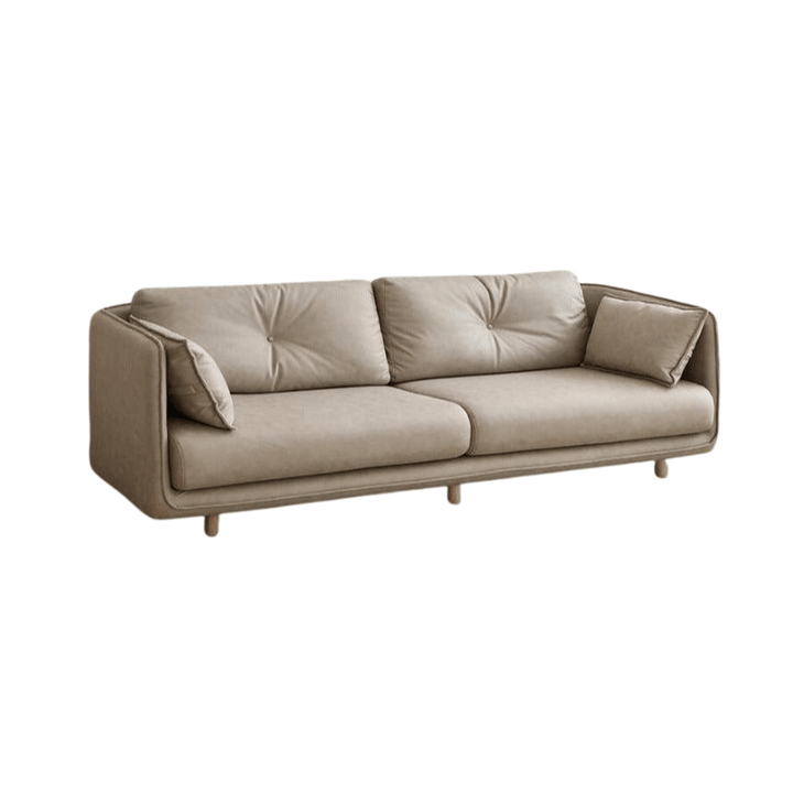 Petero Faux Leather Square Arm Sofa - HomeCozify