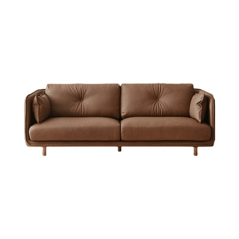 Petero Faux Leather Square Arm Sofa - HomeCozify