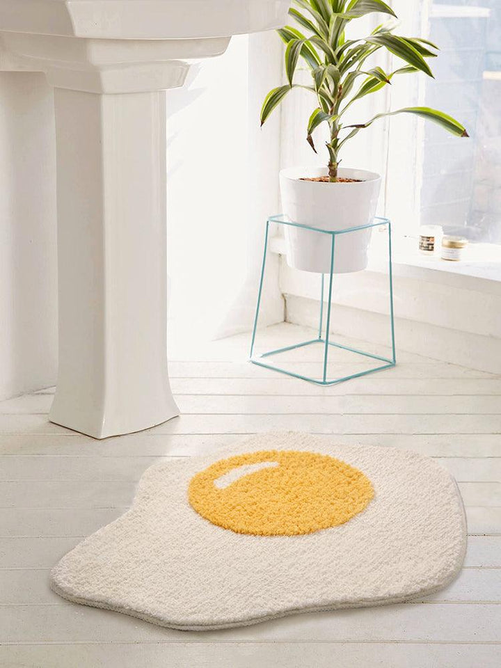 Sunny Side Up Egg Bathroom Rug - HomeCozify