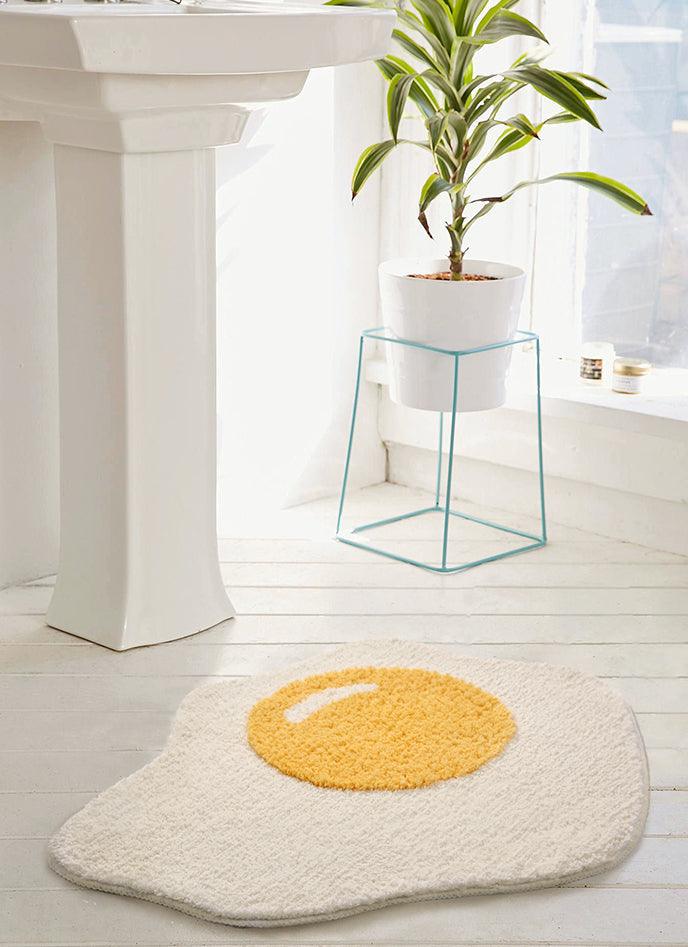 Sunny Side Up Egg Bathroom Rug - HomeCozify