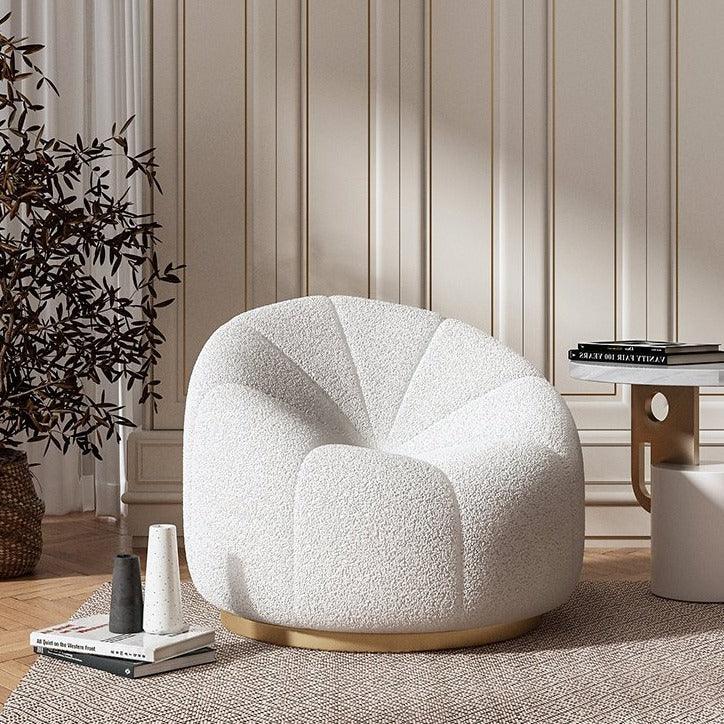 Tetyana Wide Velvet Barrel Chair - HomeCozify