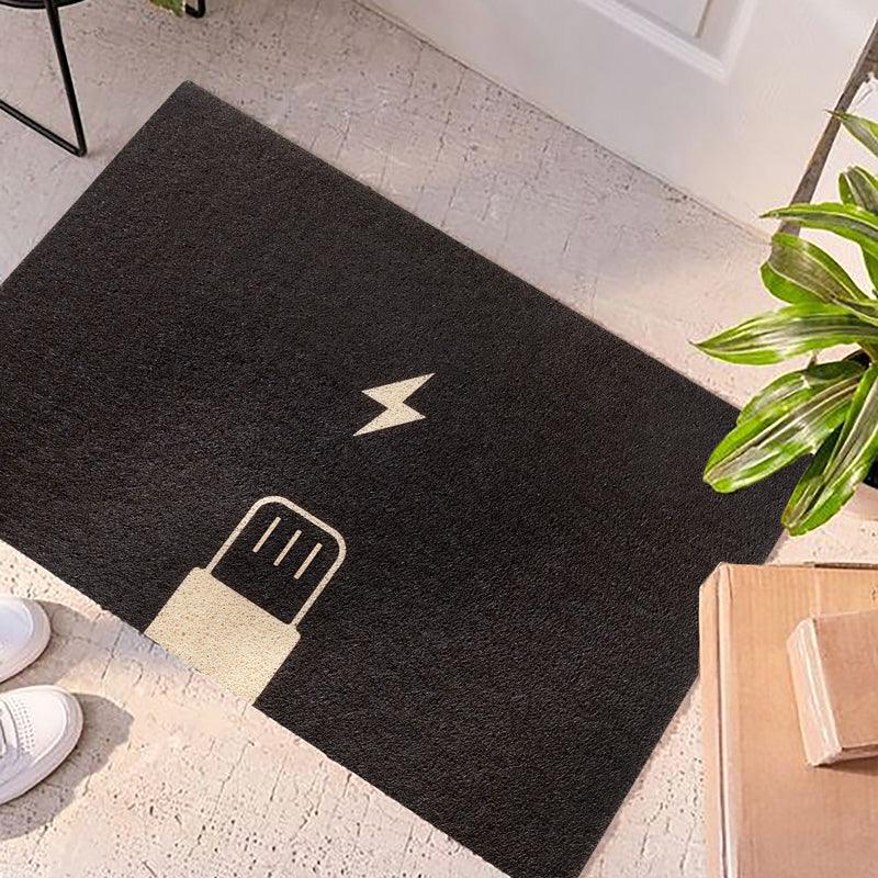 Time to Charge Greeting Rug - HomeCozify