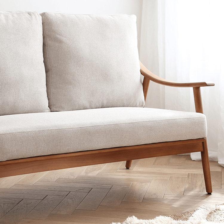 Tove Rubberwood Sofa - HomeCozify